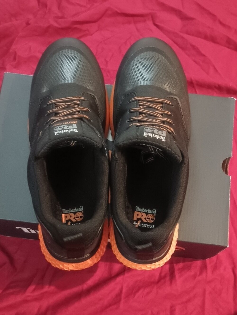 Timberland PRO Black and Orange Men’s Size 10.5 Safety Sneaker New In Box - Picture 7 of 8